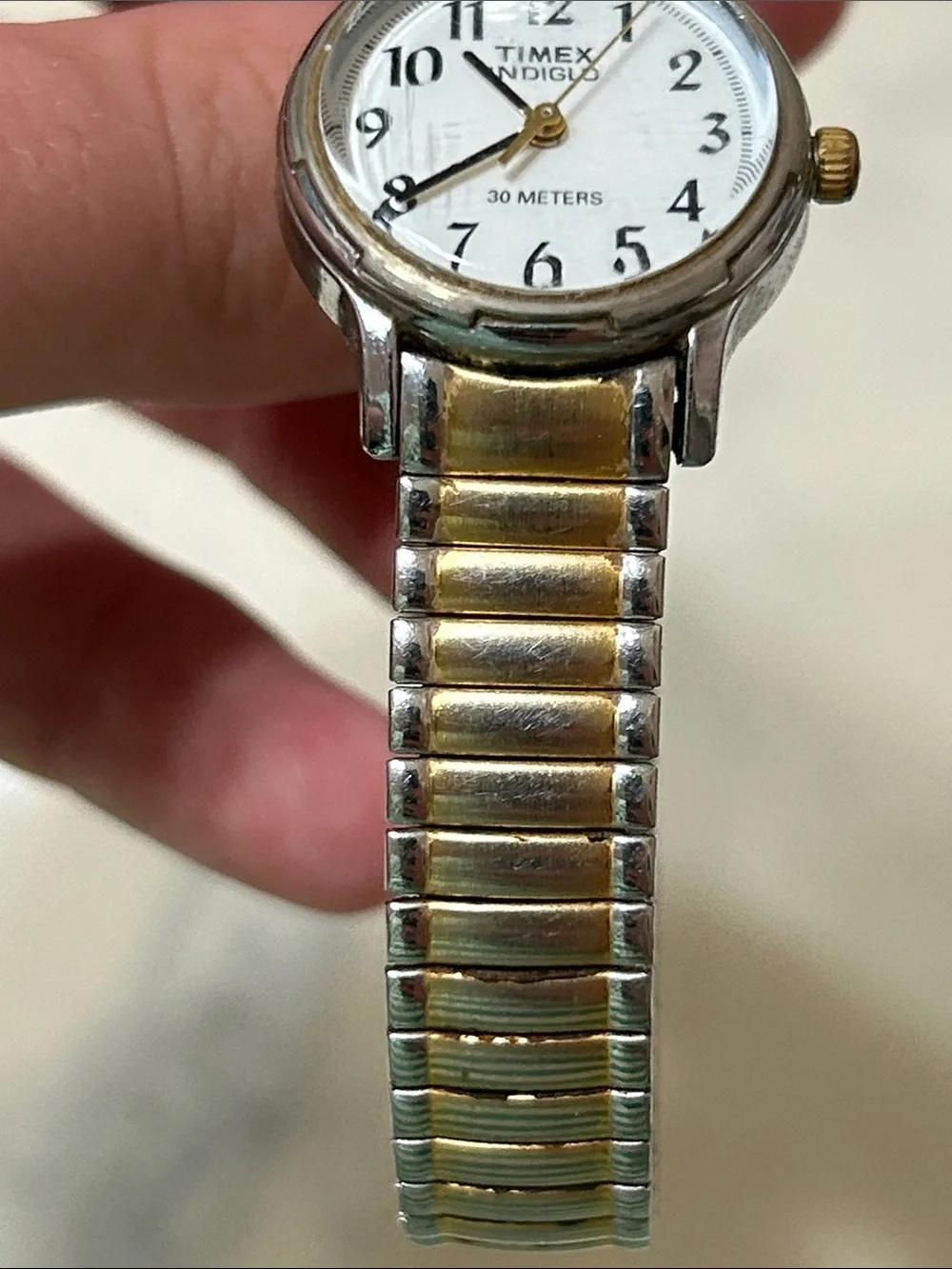 Timex Two-Tone Expansion Band Watch - White Dial